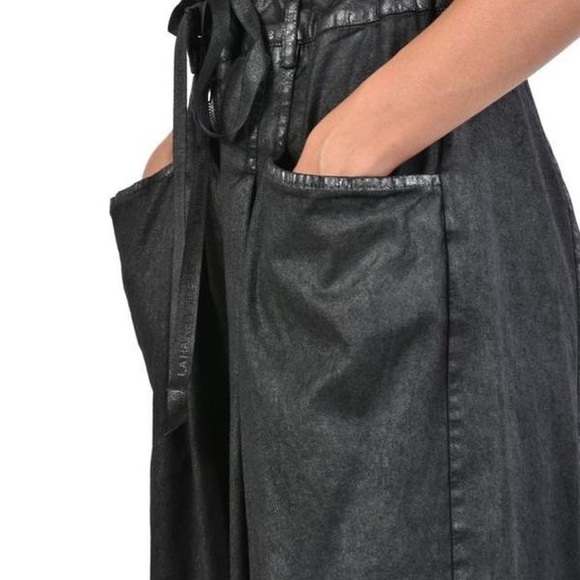 Never worn, European brand La Haine cropped pants. Resin coated cotton. Medium. - Picture 3 of 12